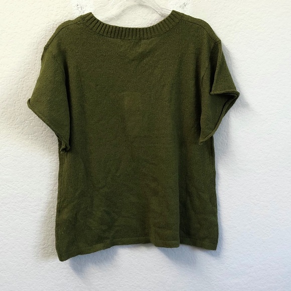 Wildfox White Label USA Sweater Tee Sequins Green - Picture 3 of 5
